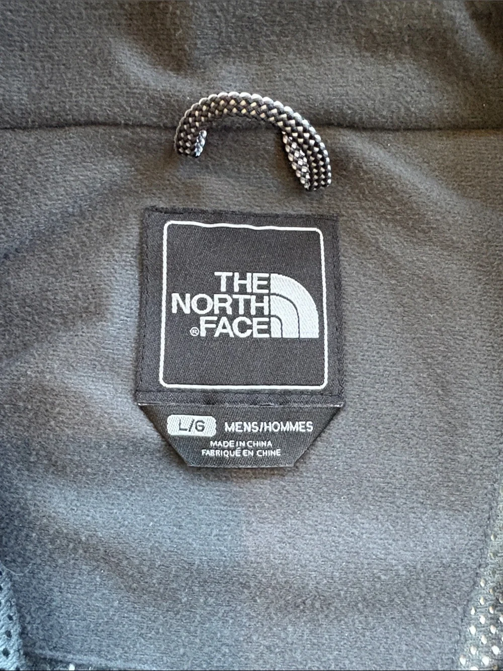 North Face Hooded Gore-Tex Rain Jacket - Charcoal and Black Mens Large